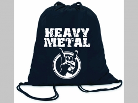 Heavy Metal ľahké sťahovacie vrecko ( batôžtek / vak ) s čiernou šnúrkou, 100% bavlna 100 g/m2, rozmery cca. 37 x 41 cm